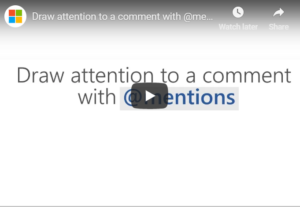 mentions in Office365